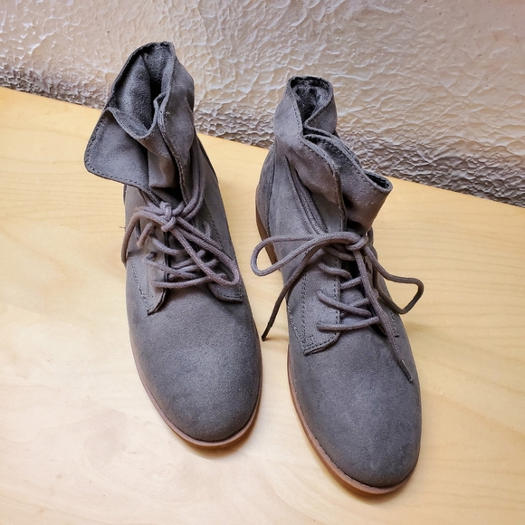 Forever 21 Gray Suede Booties - Picture 1 of 5